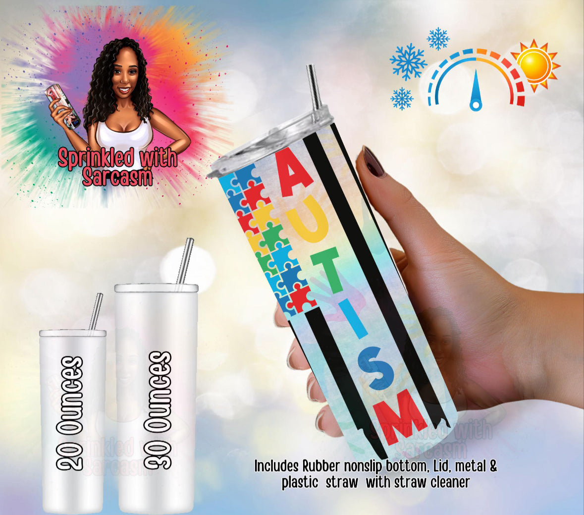 Autism Awareness Insulated Tumbler Cup - Add Your Name