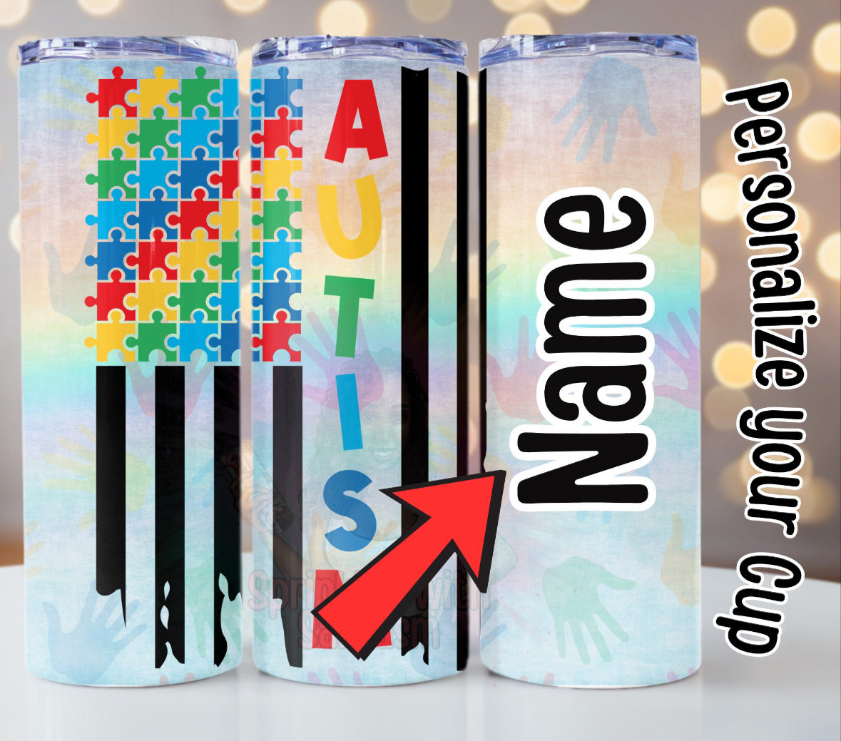 Autism Awareness Insulated Tumbler Cup - Add Your Name