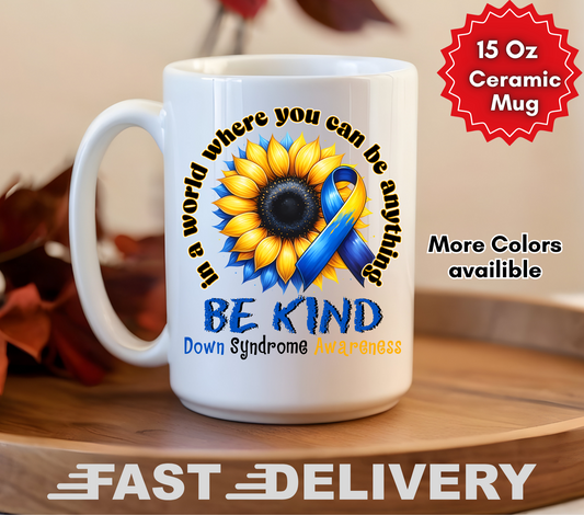 Down Syndrome Awareness 15oz Ceramic Mug - Add Your Name