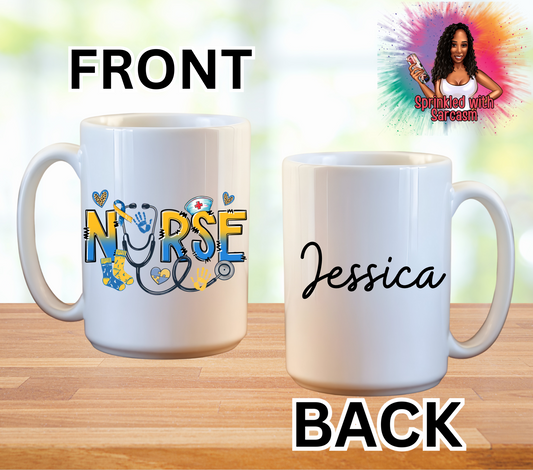 Down Syndrome Awareness 15oz Ceramic Mug - Add Your Name