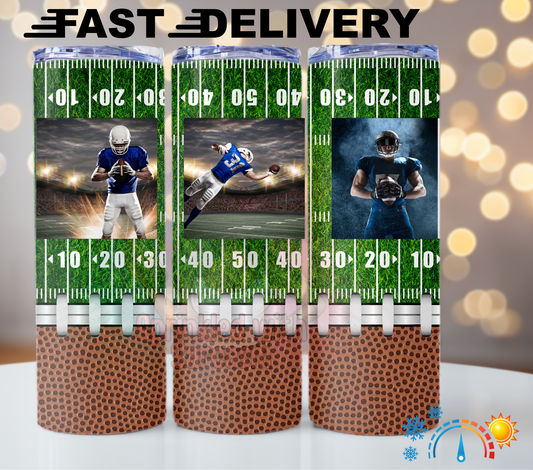 Football Spirit Insulated Tumbler Cup - Add Your Name and photo