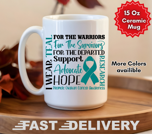 Ovarian Cancer Awareness Mug - Personalize the Back