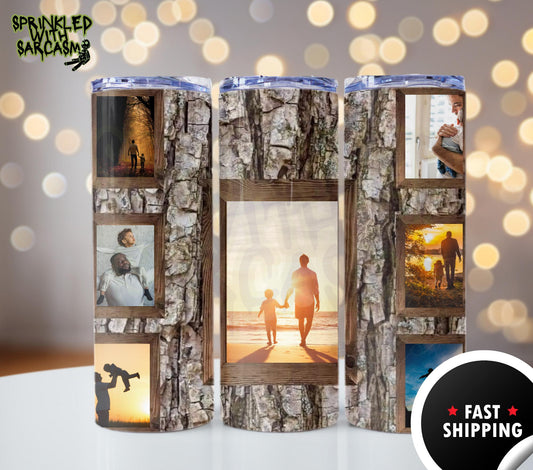 Custom Photo collage Coffee cup, Custom gift for dad, Gift for him, Family tree tumbler cup, Custom Valentine tumbler cup, Memorial photo cu